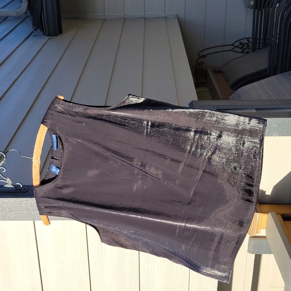 Nwot Karen Scott Black Beaded Rayon/Polyester Sleeveless Blouse Size Xl - Picture 5 of 13